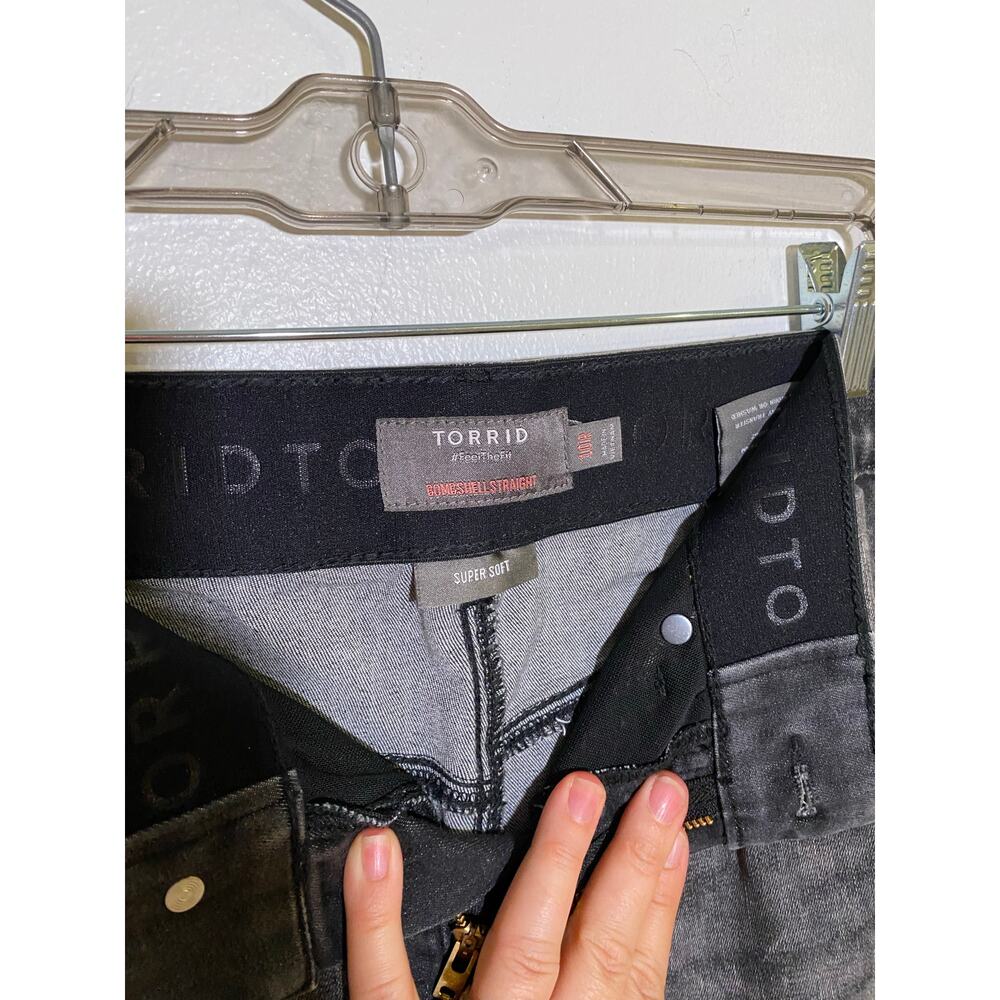 Torrid Black Washed Bombshell Straight Soft Jeans… - image 6